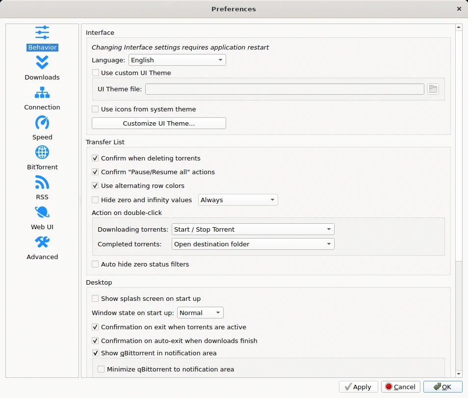 Скриншот qBittorrent 3